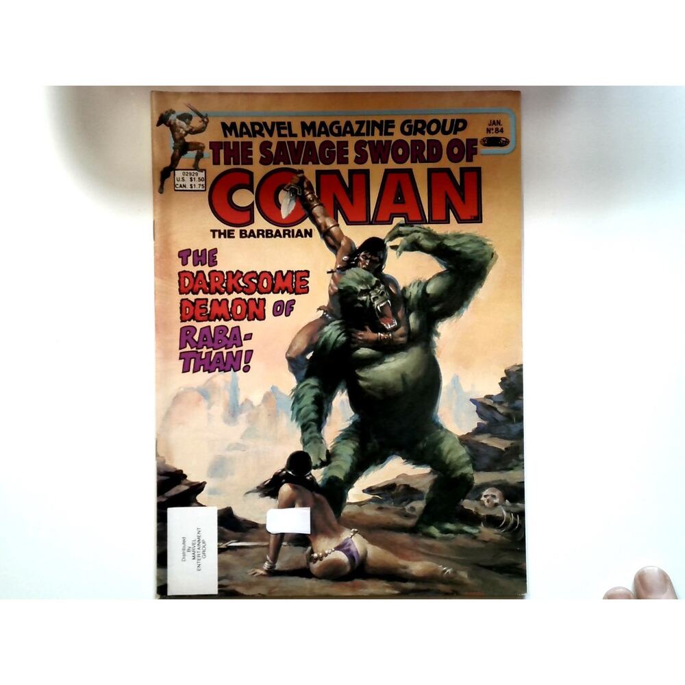 The Savage Sword of Conan #84 Marvel 1983 Darksome Demon of Rabathan